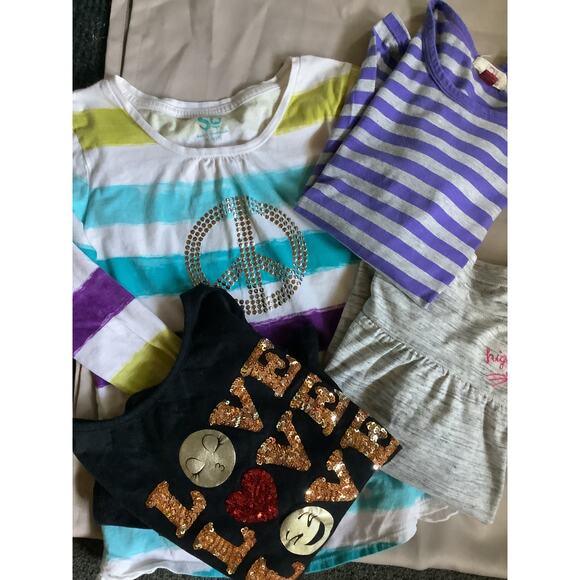 Bundle Girls Shirts size 10/12 Bundle 4 Pre-Owned - Picture 1 of 9